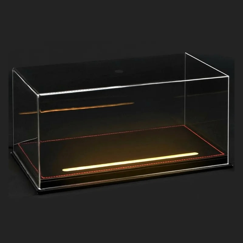 1:24 Diecast Display Case – LED-Lit Dust Cover, Black base