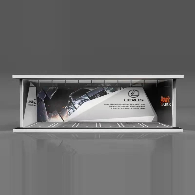 1:64 Diecast Display Case – Lit Scene Series, Lexus Showroom base