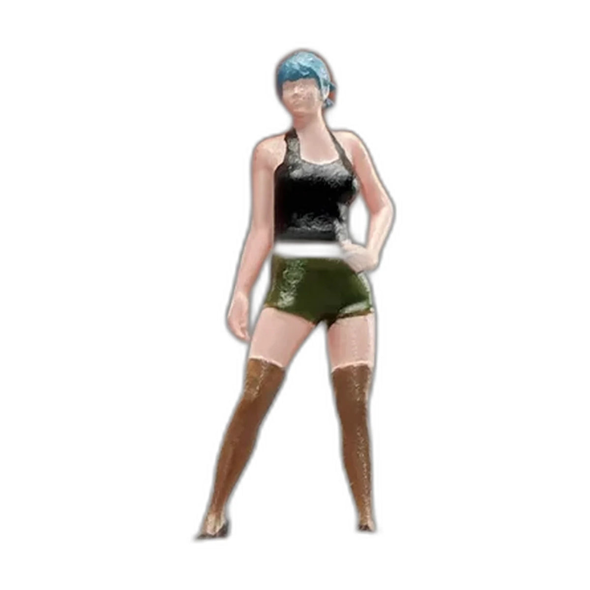 1:64 Miniature Figures – Costumed Characters, Vest Girl – Blue Hair base