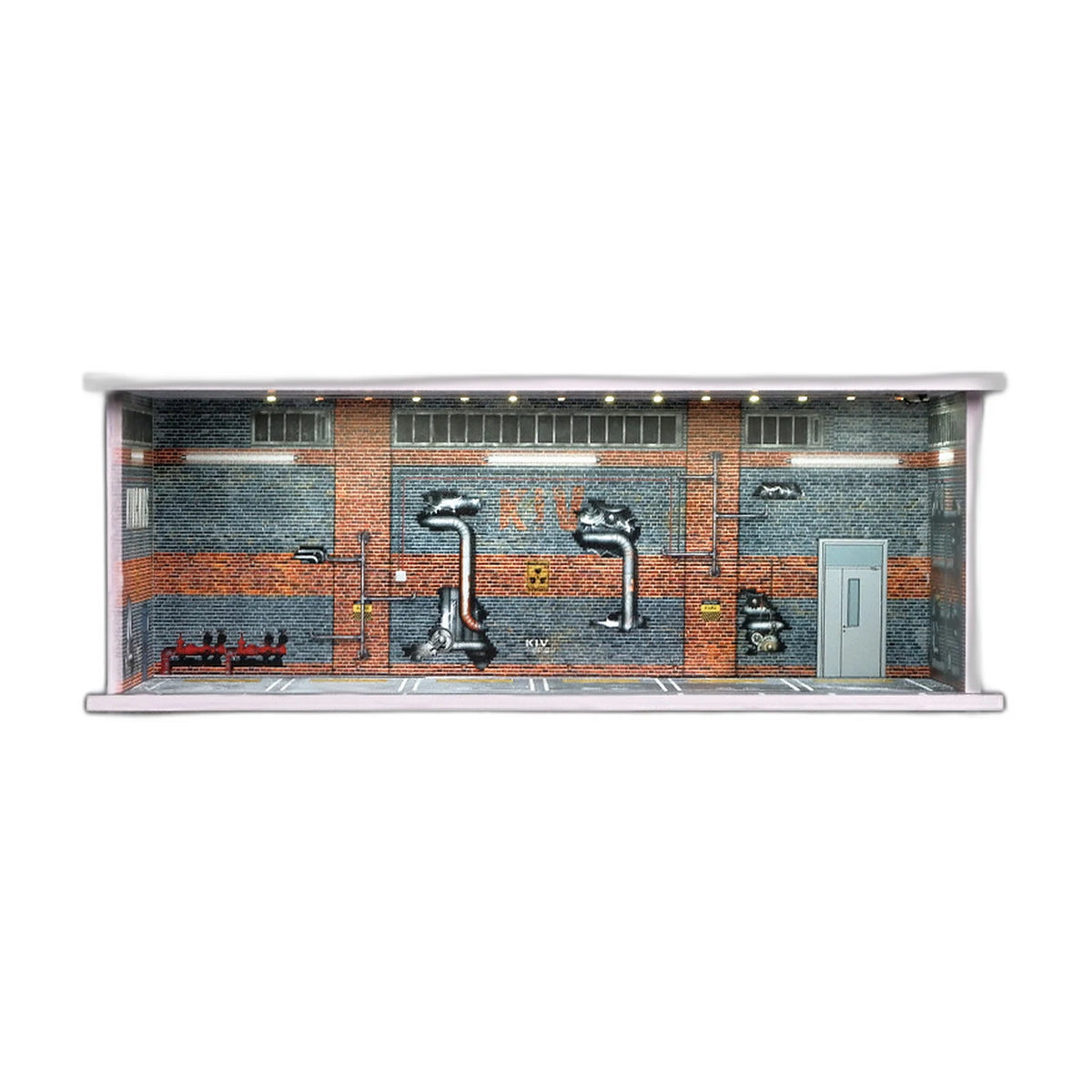 1:64 Diecast Display Case – Garage Scene Series, Rusty Factory base