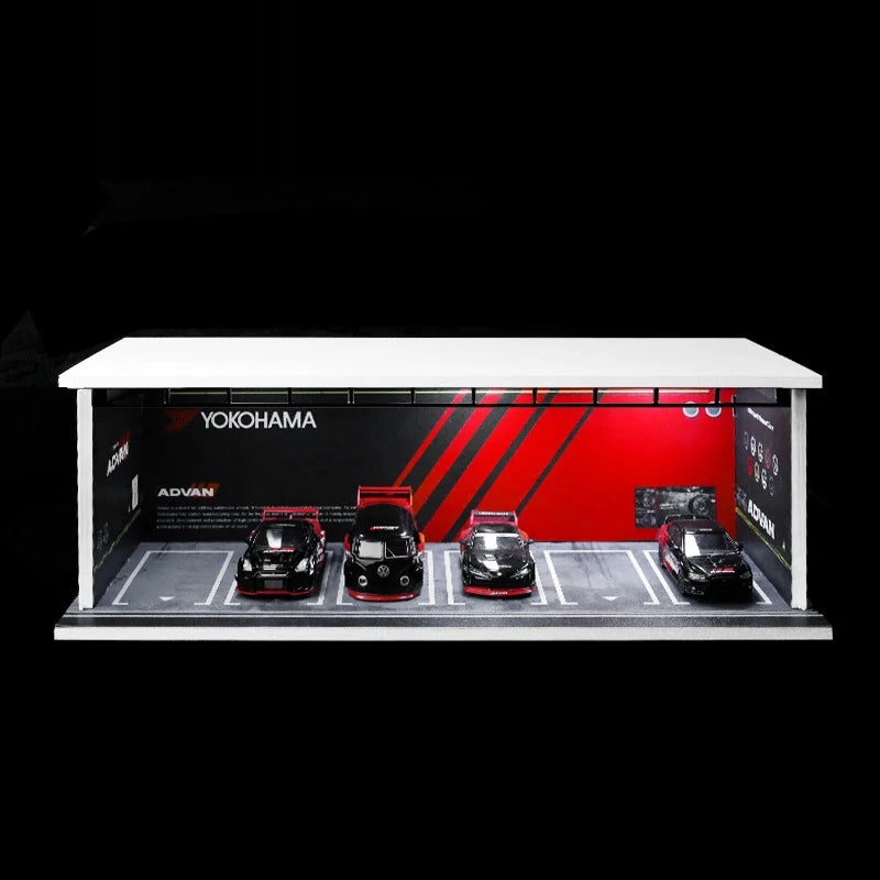 1:64 Diecast Display Case – Lit Scene Series, Advan Showroom base