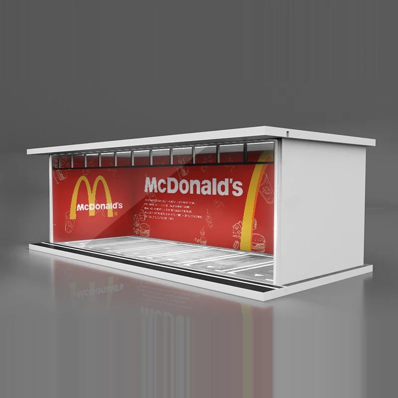 1:64 Diecast Display Case – Lit Scene Series, McDonald's Storefront base