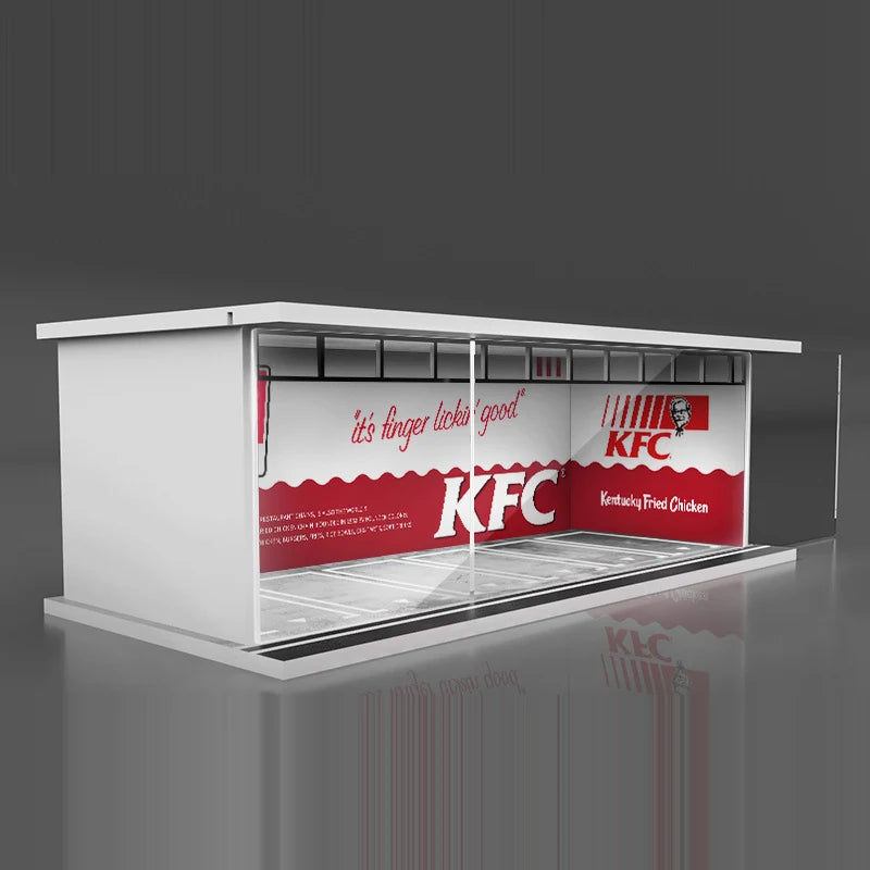 1:64 Diecast Display Case – Lit Scene Series, KFC Storefront base