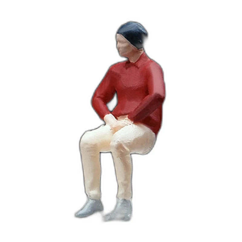 1:64 Miniature Figures – 50 People, Animals & Props, Elderly Woman Seated base