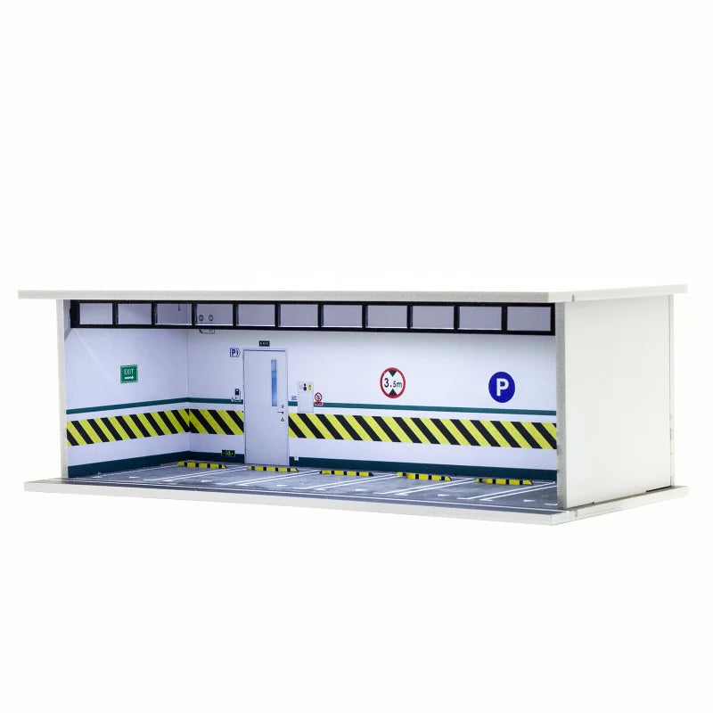 1:64 Diecast Display Case – Lit Scene Series, Chinese Green Scene base