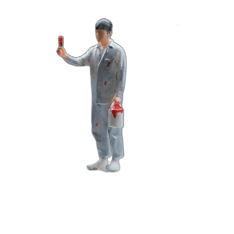 1:64 Miniature Figures – 50 People, Animals & Props, Painter – Gray base