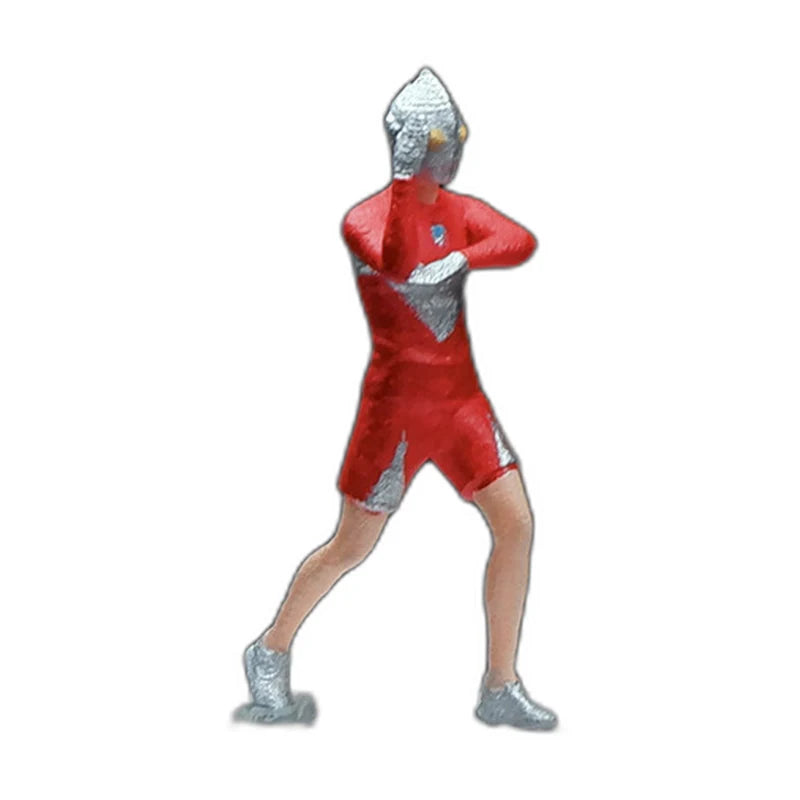 1:64 Miniature Figures – 50 People, Animals & Props, Superhero Cosplayer – Red base