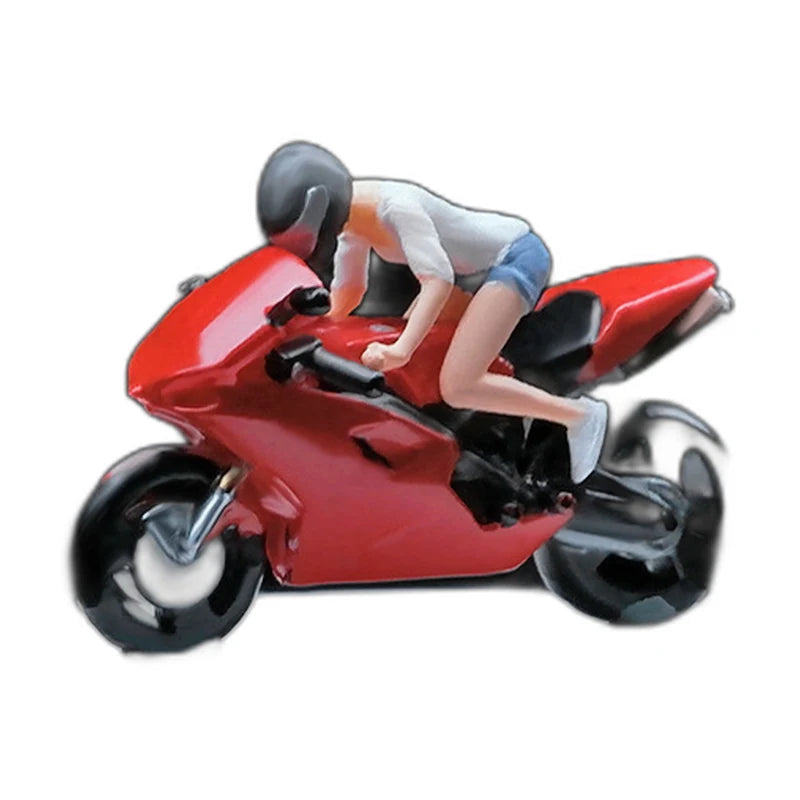 1:64 Miniature Figures – 50 People, Animals & Props, Motorcycle Girl base